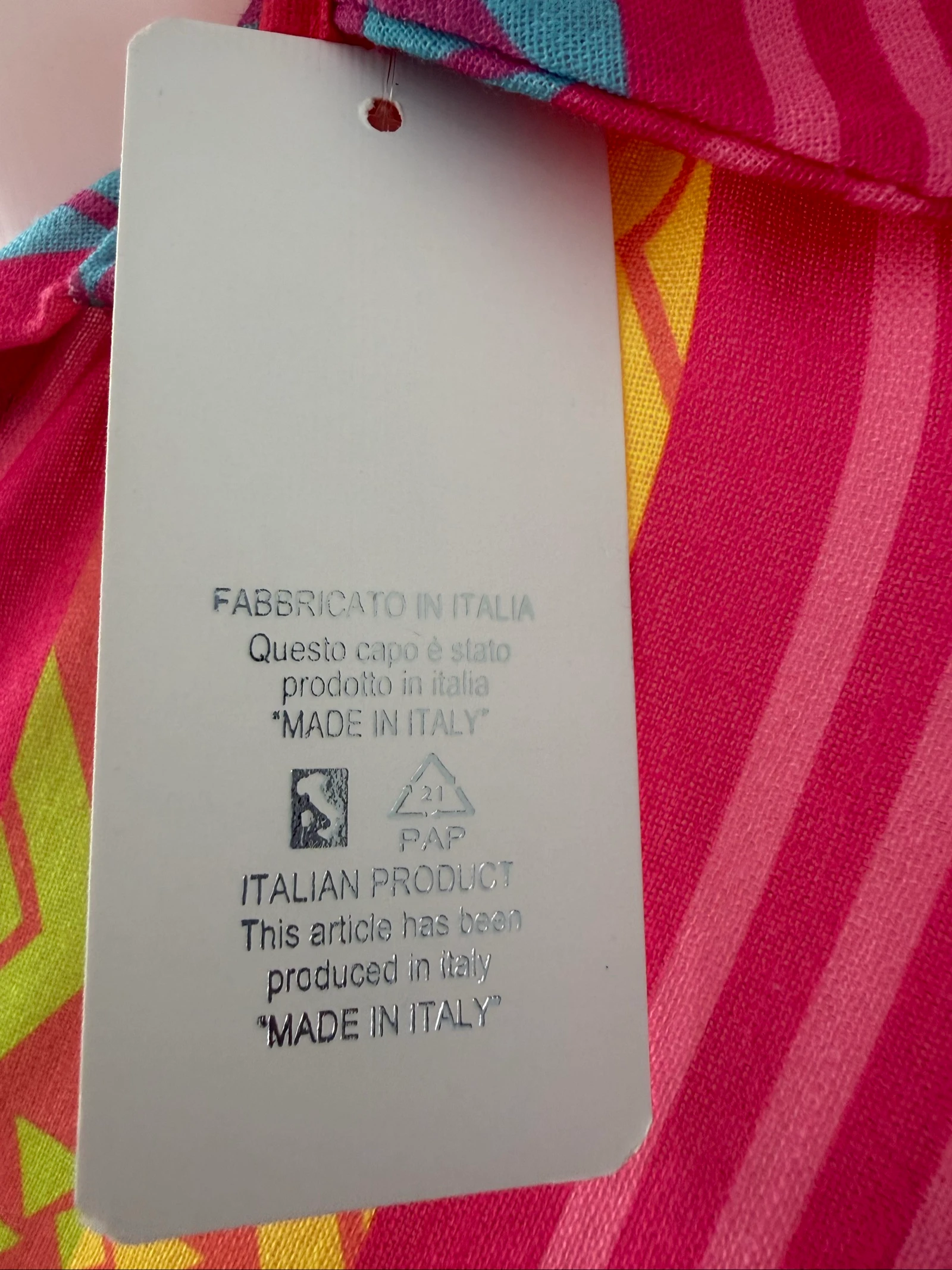 Oversize overhemdjurk Made in Italy fuchsia geometrisch trendy – Maat 40 tot 48 – photo 2
